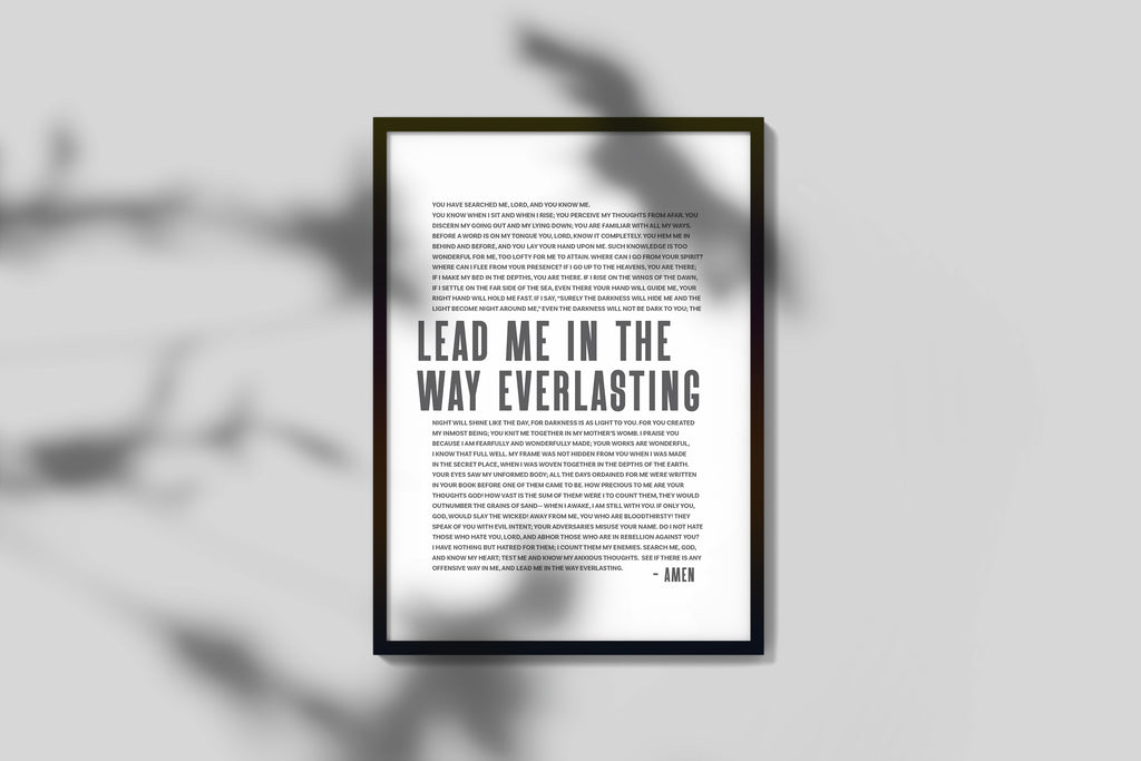 'Everlasting Way' Psalm 139 ~ Wall Print