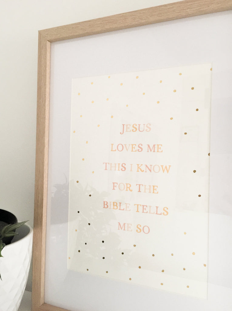 BULK (Qty 10) ~ Jesus Loves Me ~ Wall Print