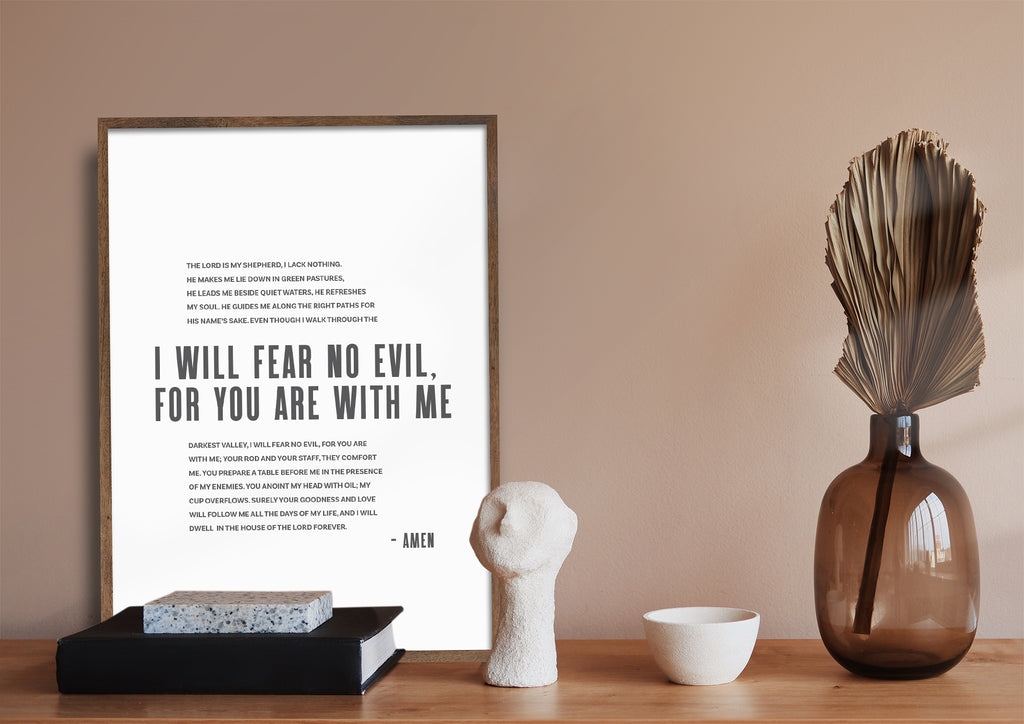 'You are With Me' Psalm 23 ~ Wall Print